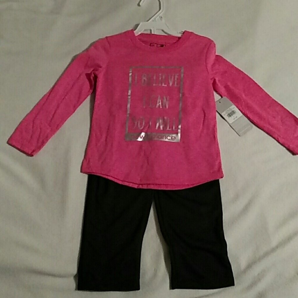 3t girls New Balance top and bottom sporty clothes